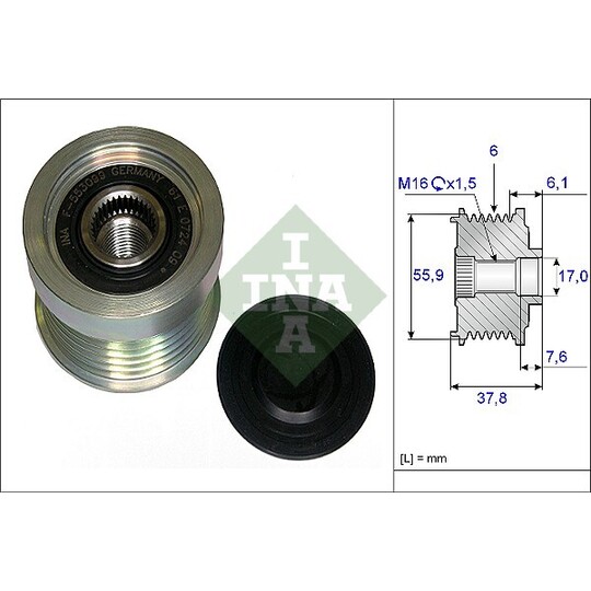 535 0072 10 - Alternator Freewheel Clutch 
