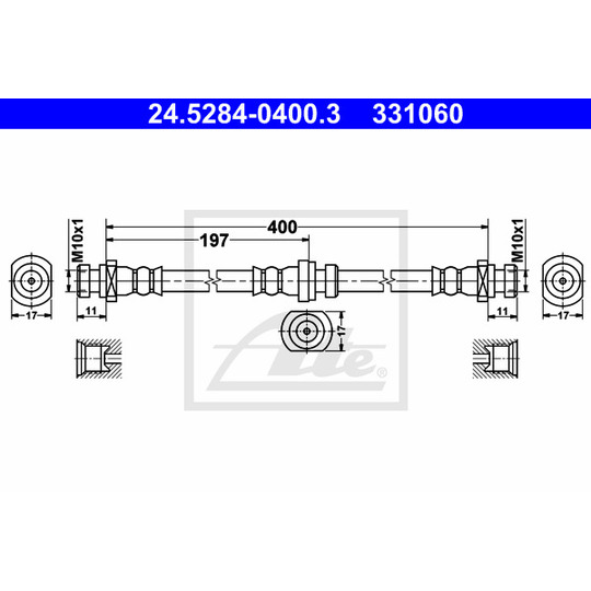 24.5284-0400.3 - Bromsslang 