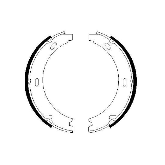 0 986 487 344 - Brake Shoe Set, parking brake 