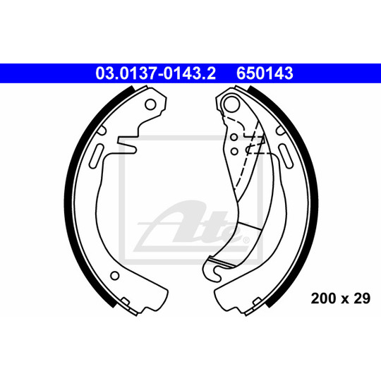 03.0137-0143.2 - Brake Shoe Set 