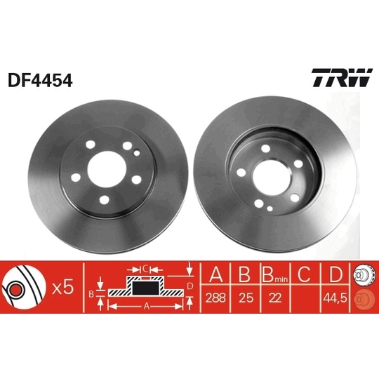 DF4454 - Brake Disc 