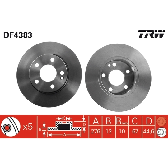 DF4383 - Brake Disc 