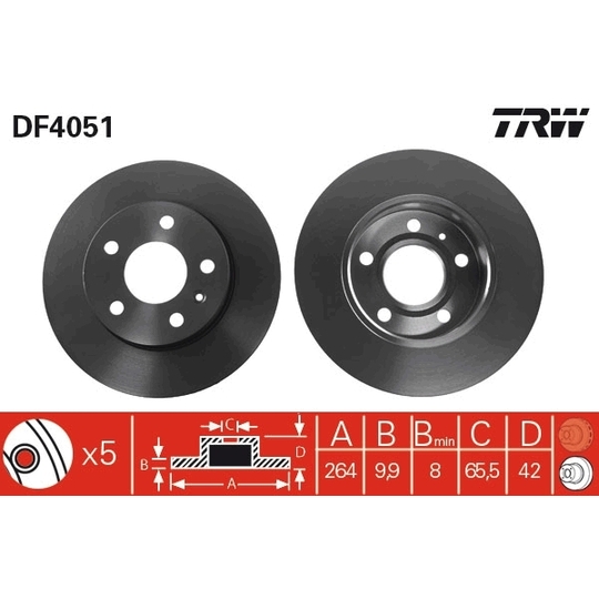 DF4051 - Brake Disc 