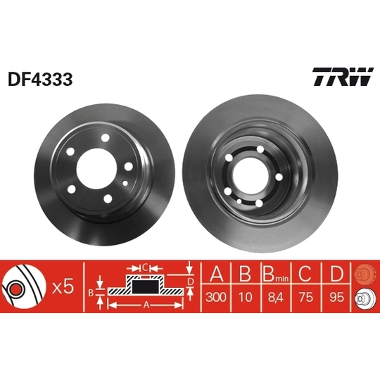 DF4333 - Brake Disc 
