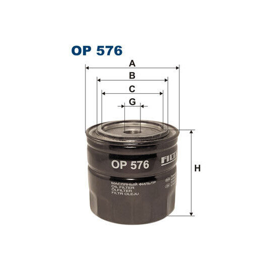 OP 576 - Oil filter 