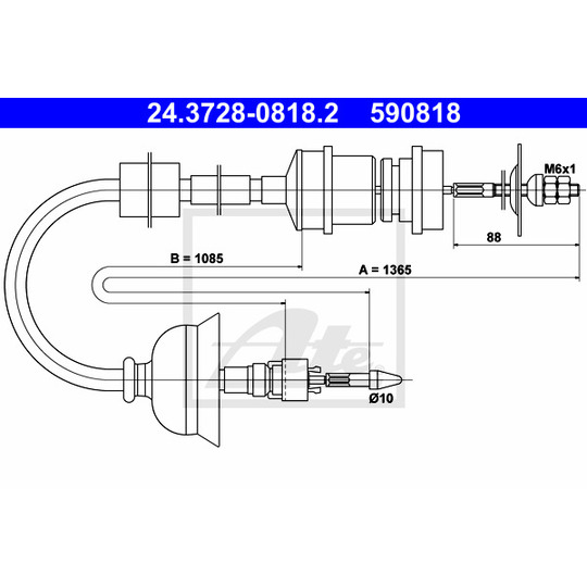 24.3728-0818.2 - Clutch Cable 