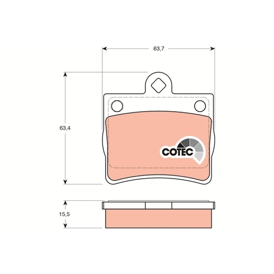 GDB1283 - Brake Pad Set, disc brake 