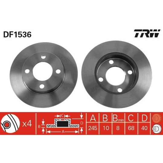 DF1536 - Brake Disc 