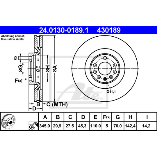 24.0130-0189.1 - Bromsskiva 