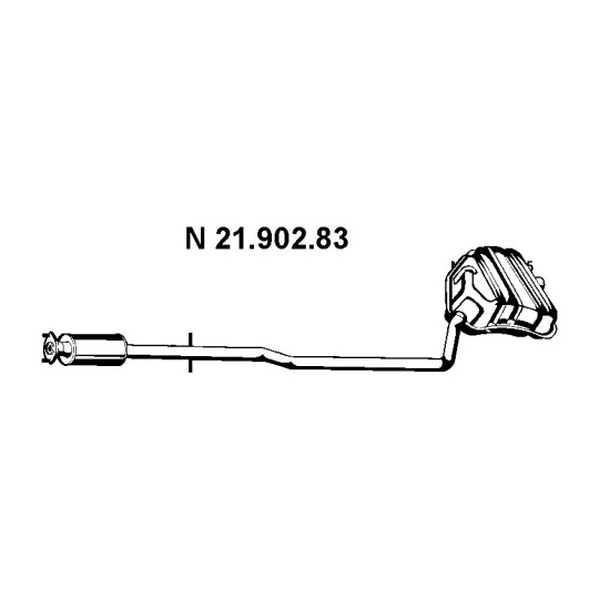 21.902.83 - Bakre ljuddämpare 
