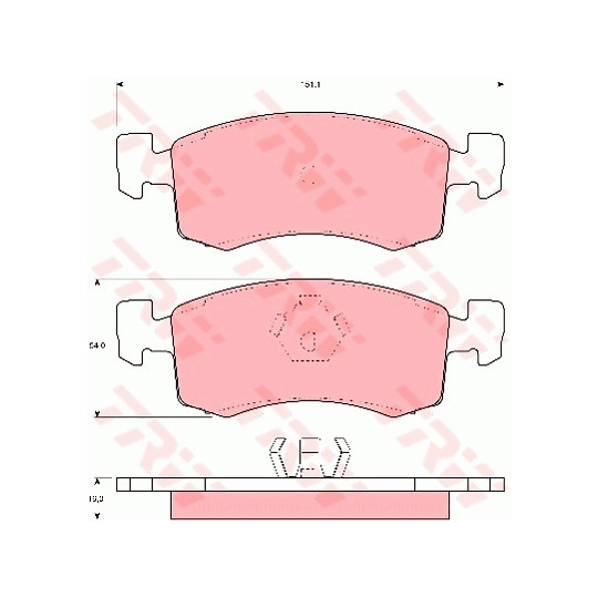 GDB4050 - Brake Pad Set, disc brake 