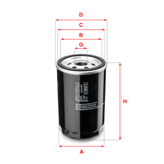 S 0910 R - Oil filter 