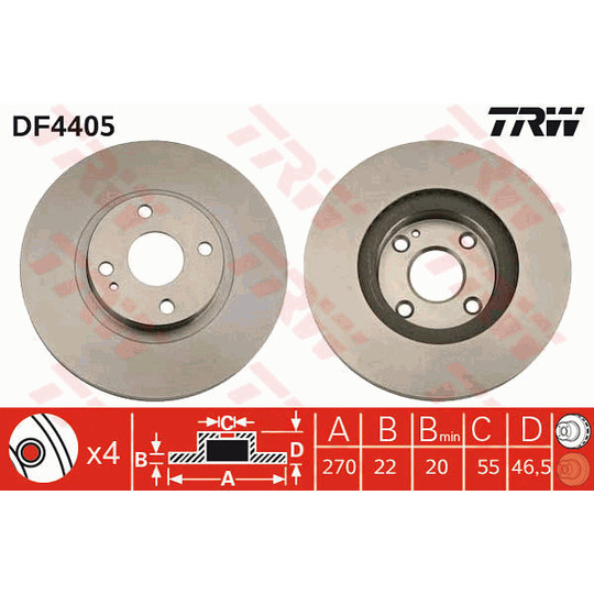 DF4405 - Brake Disc 