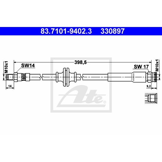 83.7101-9402.3 - Brake Hose 