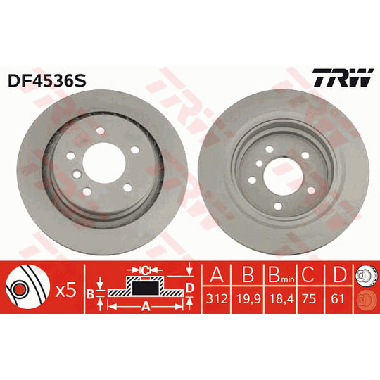 DF4536S - Brake Disc 