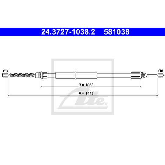 24.3727-1038.2 - Cable, parking brake 