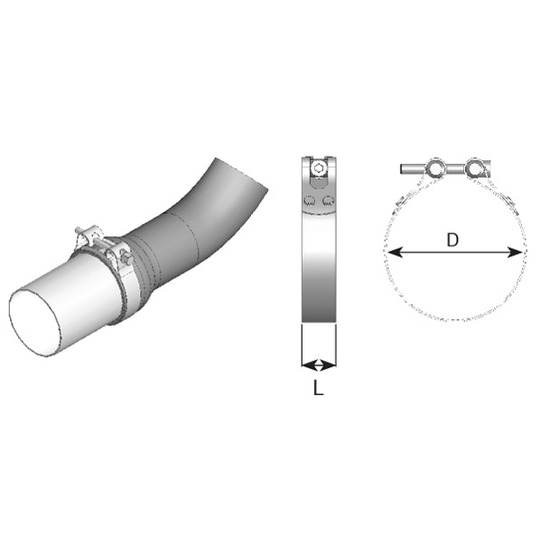 99176 - Clamp, exhaust system 