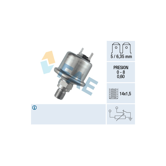 14110 - Sender Unit, oil pressure 