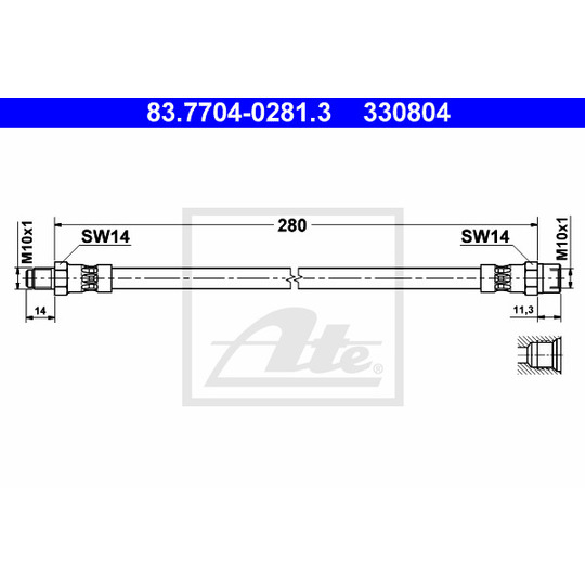 83.7704-0281.3 - Bromsslang 