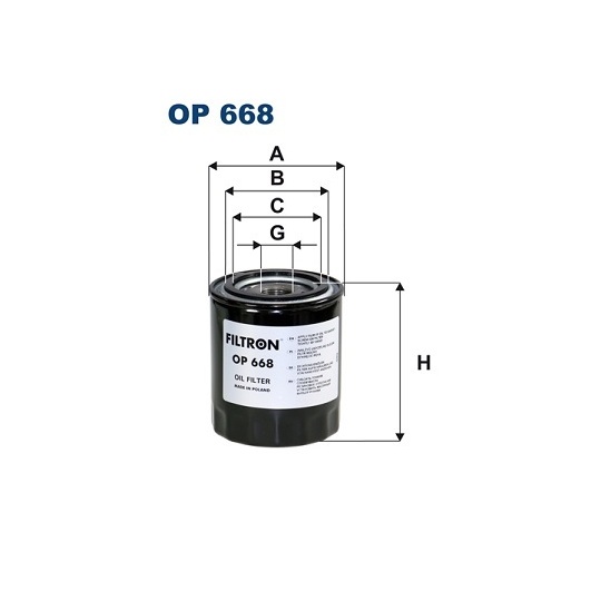 OP 668 - Oil filter 