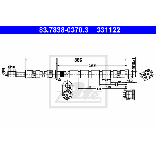 83.7838-0370.3 - Brake Hose 