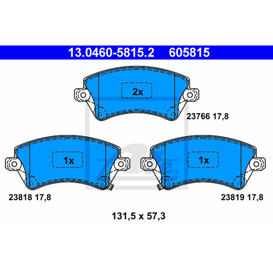 13.0460-5815.2 - Brake Pad Set, disc brake 