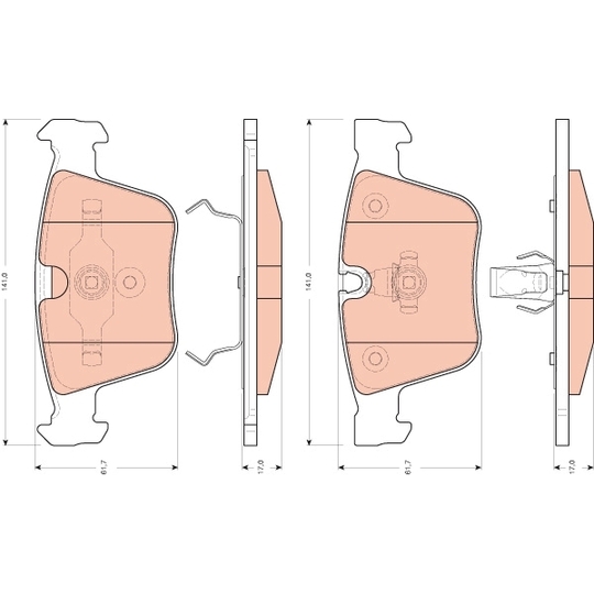 GDB1675 - Brake Pad Set, disc brake 