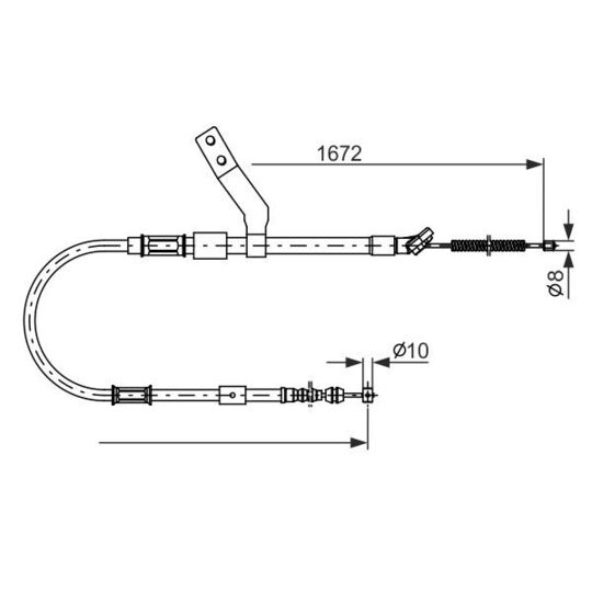 1 987 482 261 - Cable, parking brake 