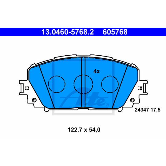 13.0460-5768.2 - Brake Pad Set, disc brake 