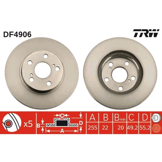 DF4906 - Brake Disc 