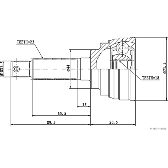 J2828005 - Ledsats, drivaxel 