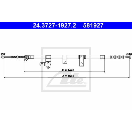 24.3727-1927.2 - Cable, parking brake 