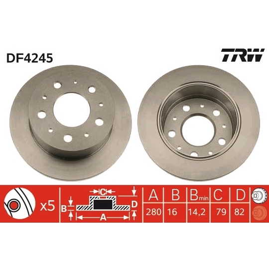 DF4245 - Brake Disc 