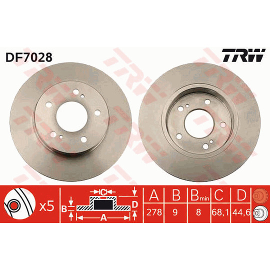DF7028 - Brake Disc 