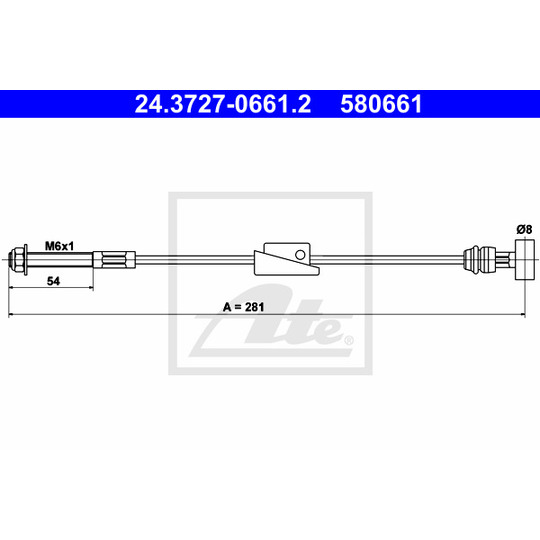 24.3727-0661.2 - Cable, parking brake 