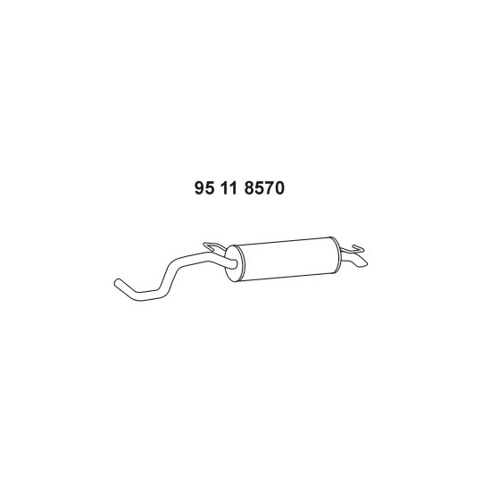 95 11 8570 - End Silencer 