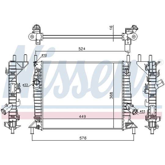 62112 - Radiaator, mootorijahutus 