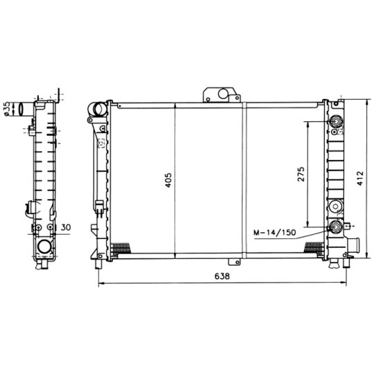 514141 - Radiator, engine cooling 