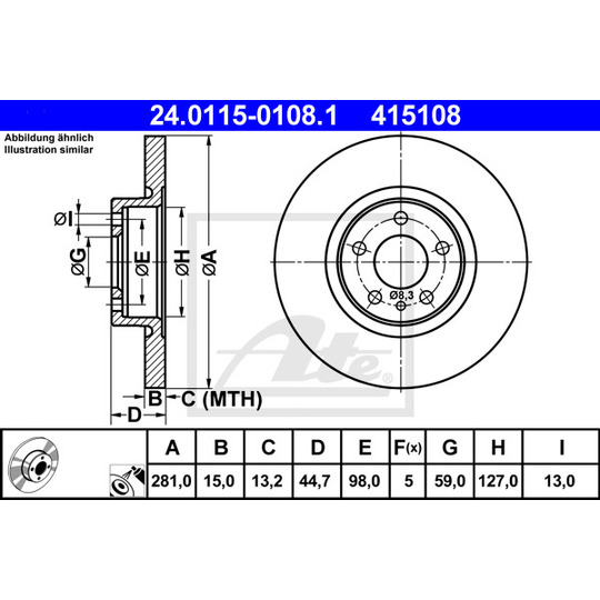 24.0115-0108.1 - Bromsskiva 