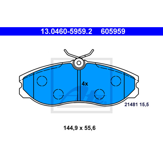 13.0460-5959.2 - Brake Pad Set, disc brake 