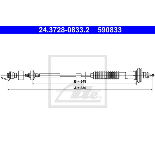 24.3728-0833.2 - Clutch Cable 