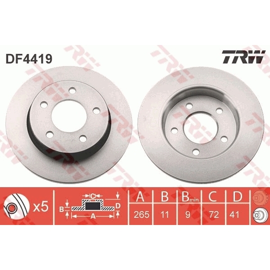 DF4419 - Brake Disc 