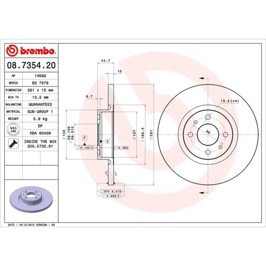 08.7354.20 - Brake Disc 