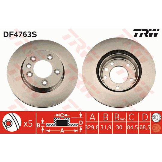 DF4763S - Brake Disc 