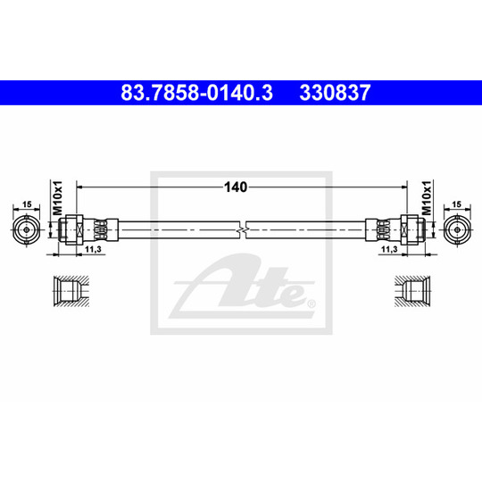 83.7858-0140.3 - Bromsslang 