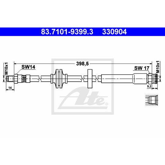 83.7101-9399.3 - Bromsslang 