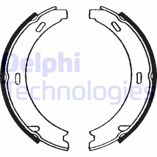 LS1637 - Brake Shoe Set, parking brake 