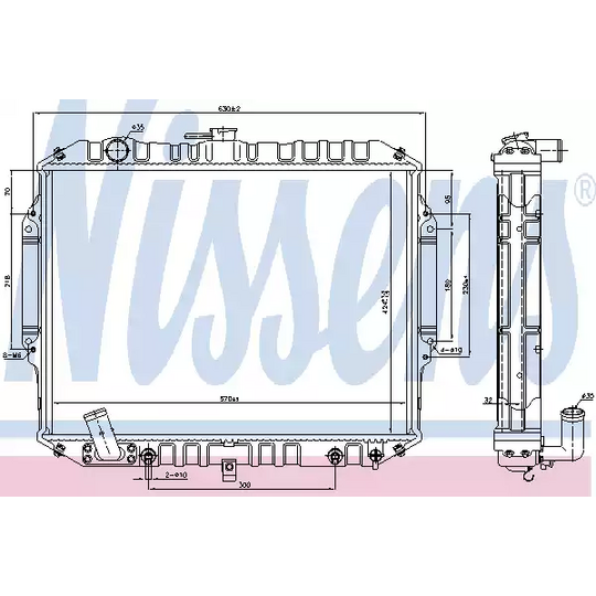 62884 - Radiator, engine cooling 