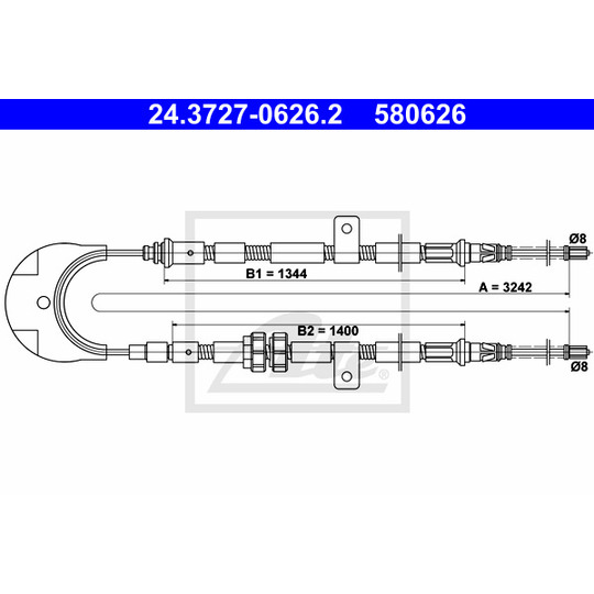 24.3727-0626.2 - Cable, parking brake 