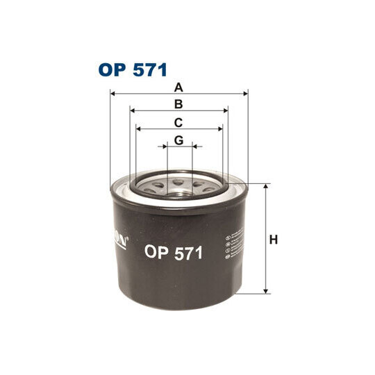 OP 571 - Oil filter 